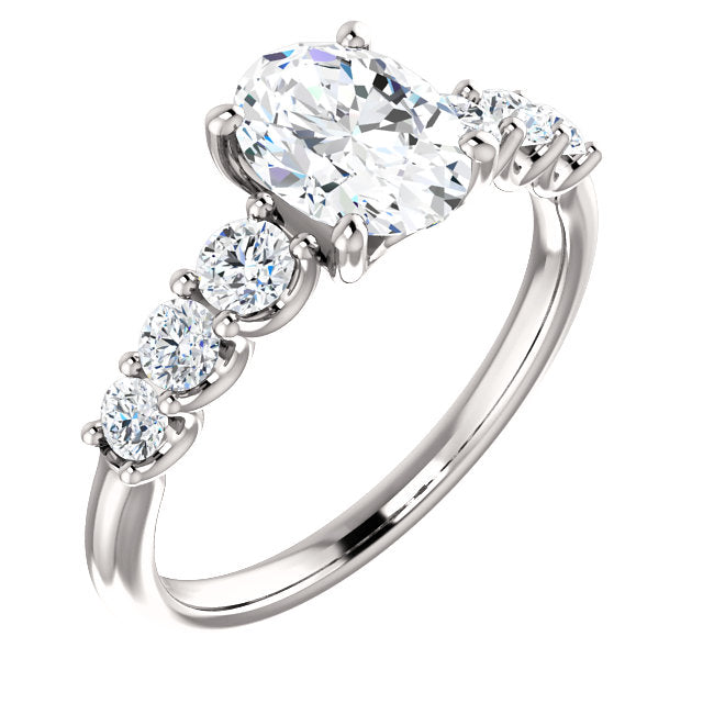 Oval Shape Engagement Ring - Michael E. Minden Diamond Jewelers