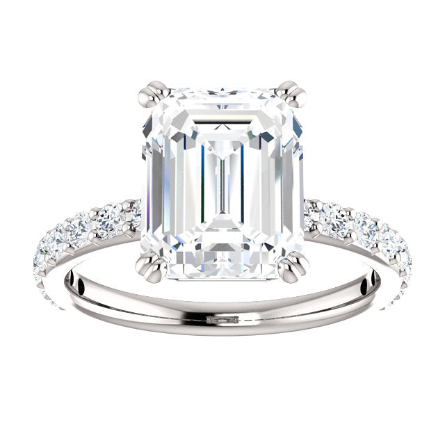 Emerald Cut Classic Engagement Ring - Michael E. Minden Diamond Jewelers