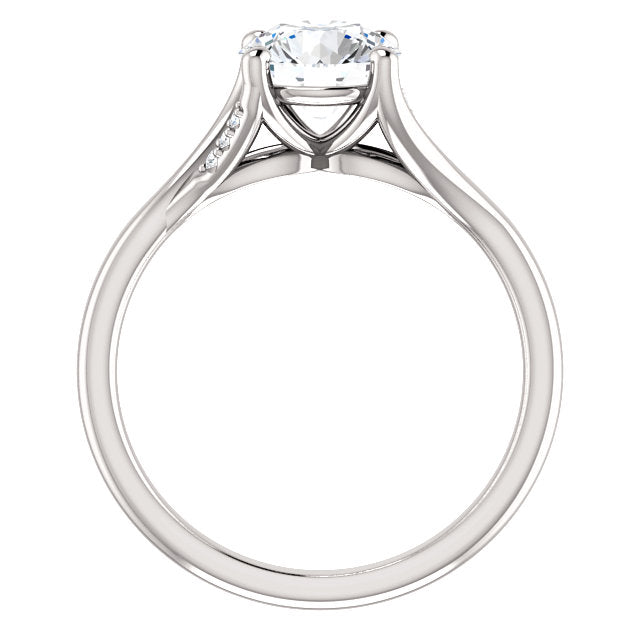Round Accented Engagement Ring - Michael E. Minden Diamond Jewelers