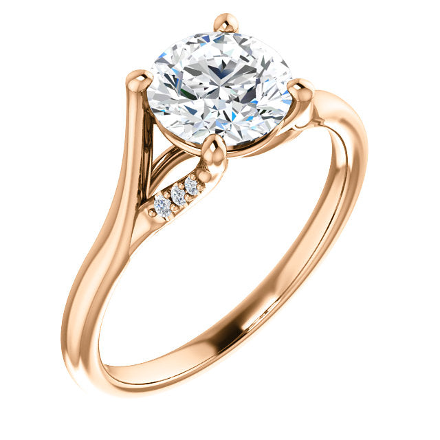 Round Accented Engagement Ring - Michael E. Minden Diamond Jewelers