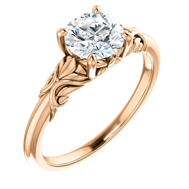 Nature Inspired Solitaire Engagement Ring - Michael E. Minden Diamond Jewelers