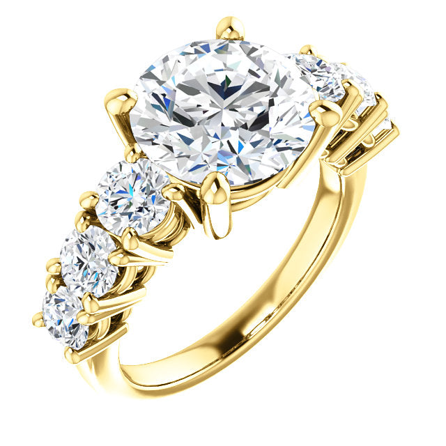 Multi-Stone Round Shape Engagement Ring - Michael E. Minden Diamond Jewelers