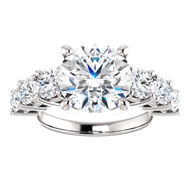 Multi-Stone Round Shape Engagement Ring - Michael E. Minden Diamond Jewelers
