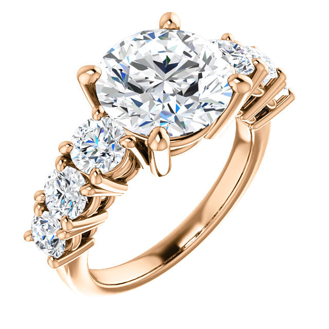 Multi-Stone Round Shape Engagement Ring - Michael E. Minden Diamond Jewelers