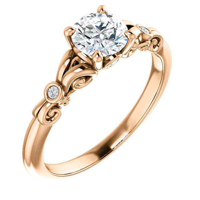 Fleur De Lis Inspired Engagement Ring - Michael E. Minden Diamond Jewelers