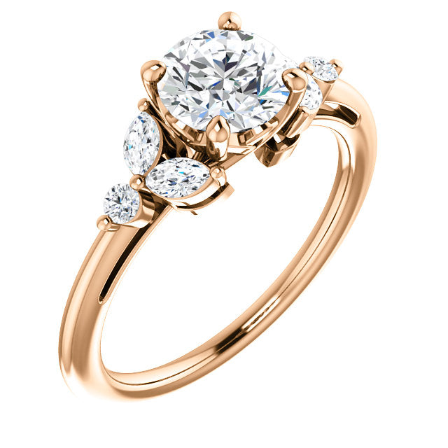 Intricate Side Stone Engagement Ring - Michael E. Minden Diamond Jewelers