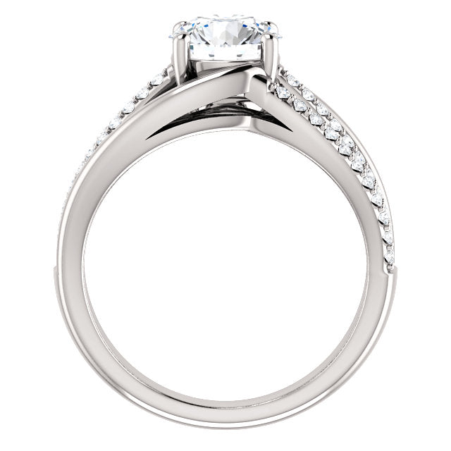 Round Cut Three-Row Engagement Ring - Michael E. Minden Diamond Jewelers