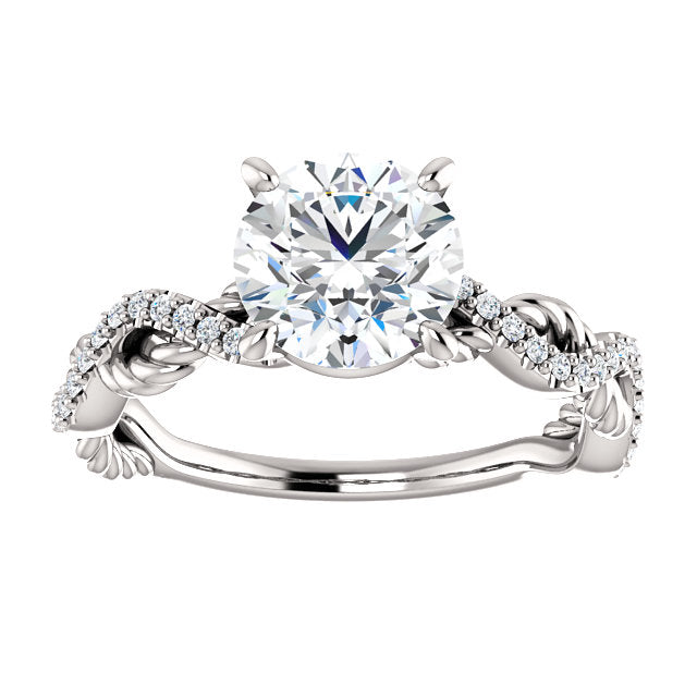 Twisted Rope Engagement Ring - Michael E. Minden Diamond Jewelers