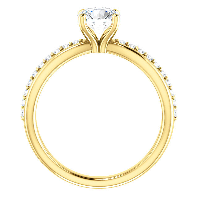 Round Three-Row Diamond Engagement Ring - Michael E. Minden Diamond Jewelers