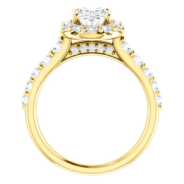 Oval Larger Halo Engagement Ring - Michael E. Minden Diamond Jewelers