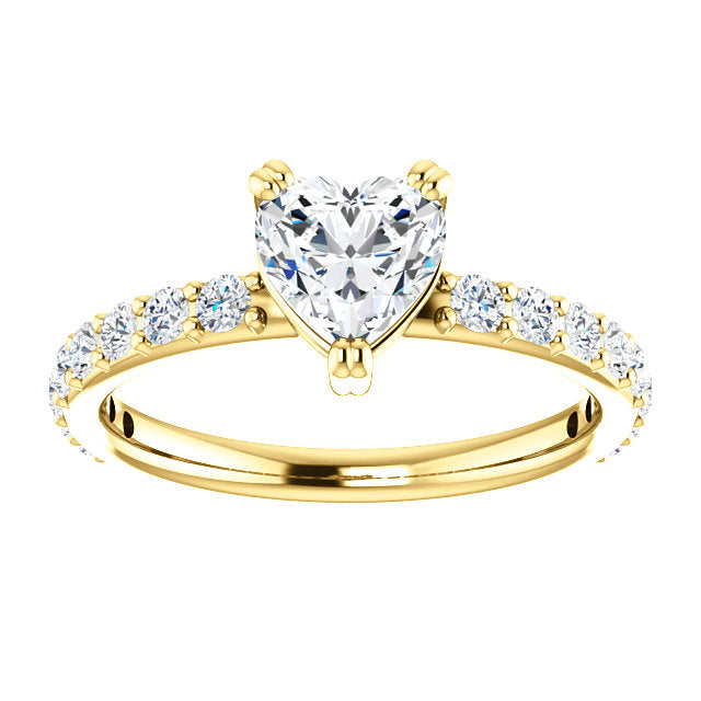 Heart Shape Classic Engagement Ring - Michael E. Minden Diamond Jewelers