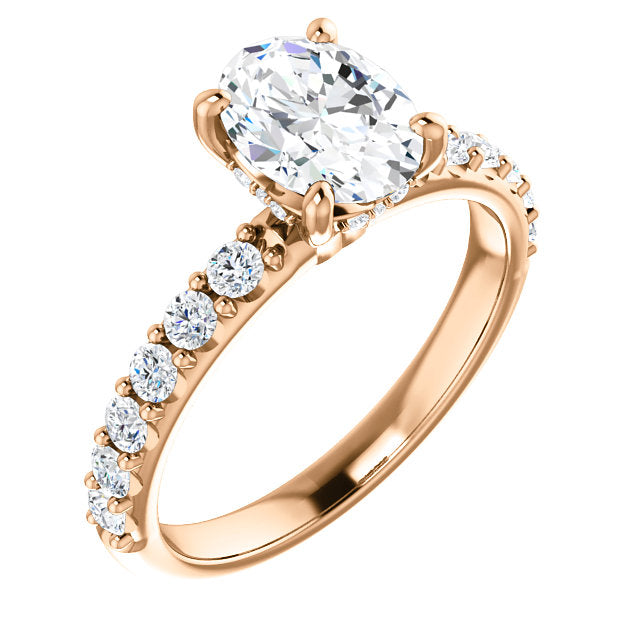 Oval Classic Engagement Ring with Under-Gallery Detail - Michael E. Minden Diamond Jewelers