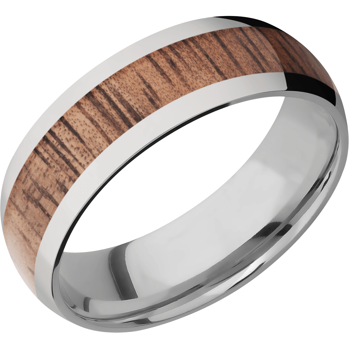 Titanium Men's Wedding Ring with Koa Inlay - Michael E. Minden Diamond Jewelers