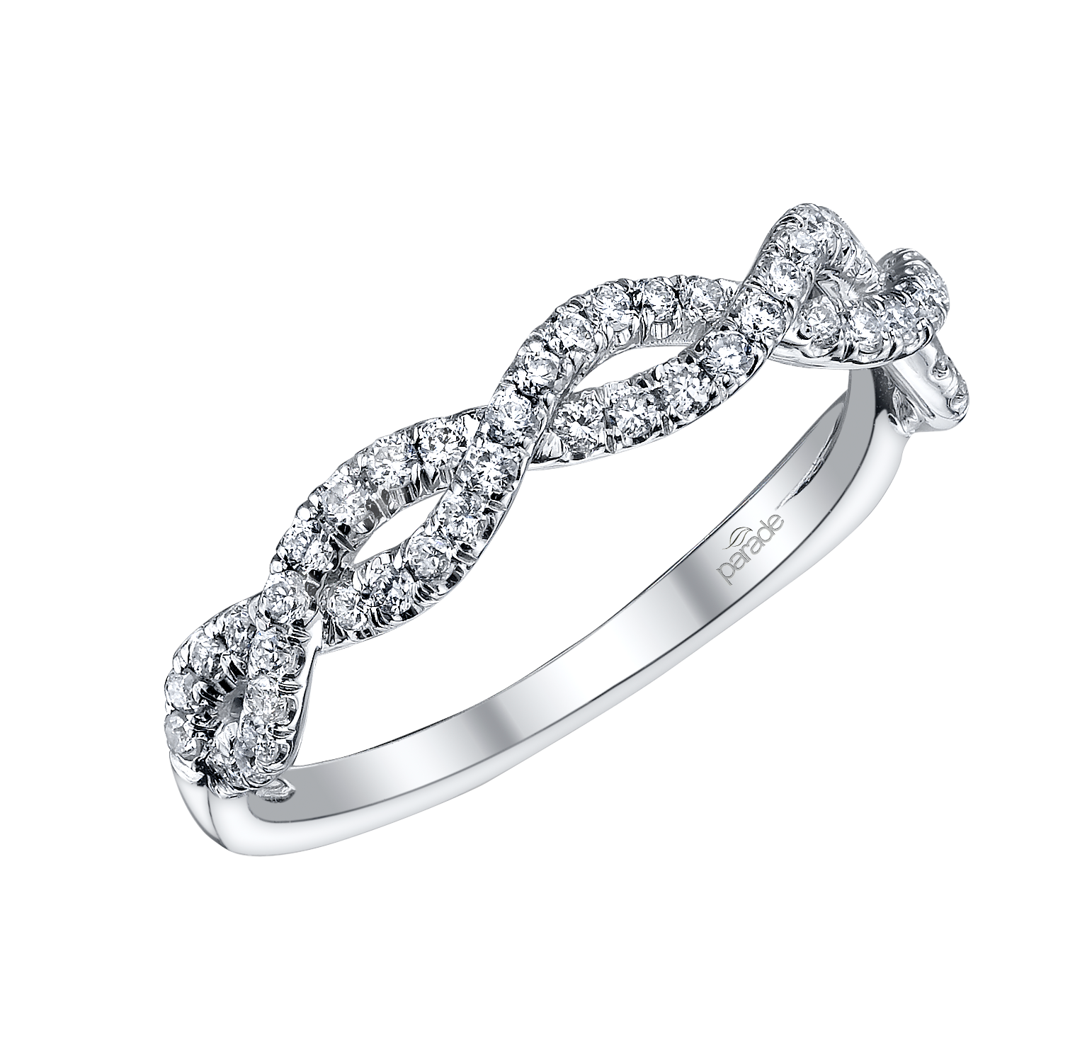 White Gold Diamond Twisted Band - Michael E. Minden Diamond Jewelers