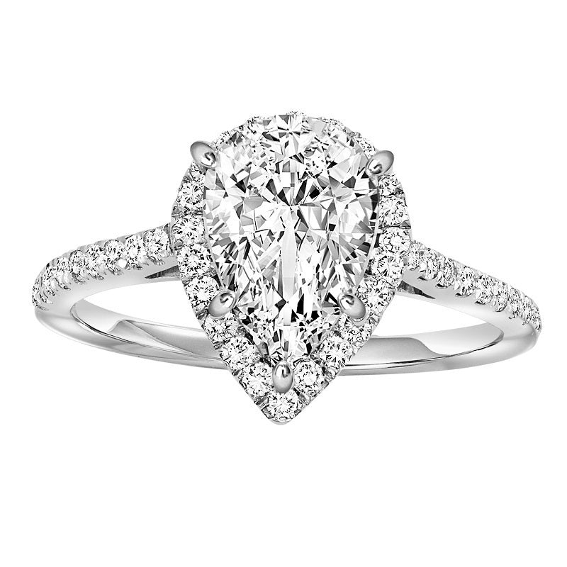 Pear Halo Engagement Ring - Michael E. Minden Diamond Jewelers