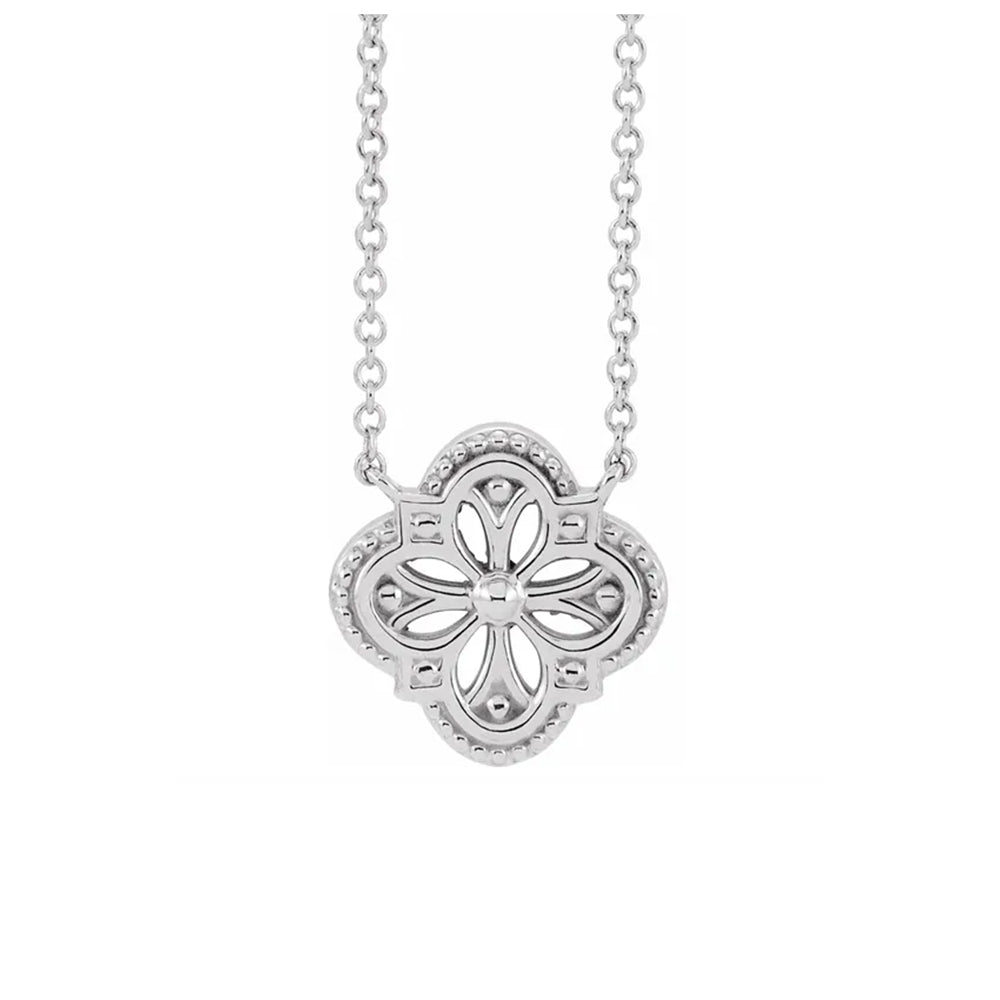 14K Vintage-Inspired Clover Necklace - Michael E. Minden Diamond Jewelers