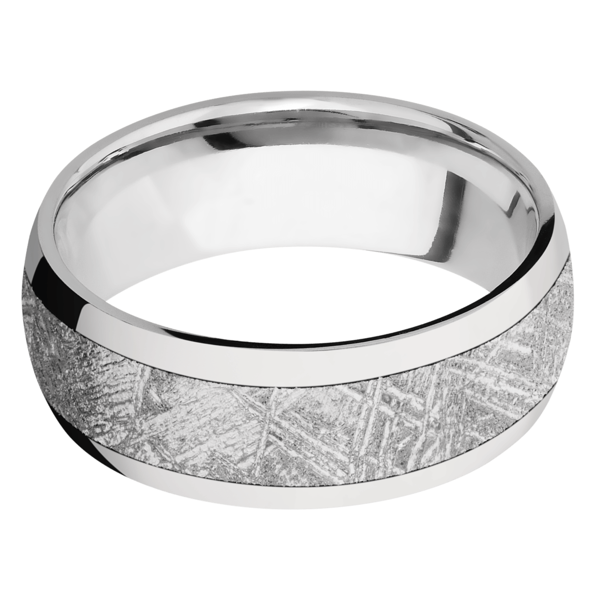 Cobalt Chrome with Meteorite Men's Wedding Ring - Michael E. Minden Diamond Jewelers
