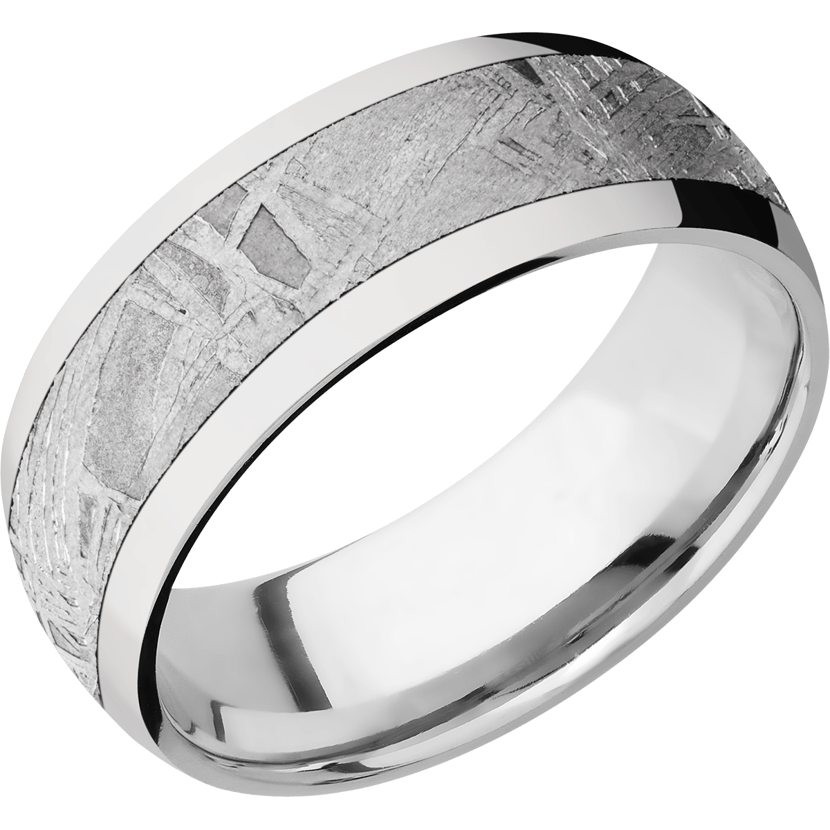Cobalt Chrome with Meteorite Men s Wedding Ring Michael E