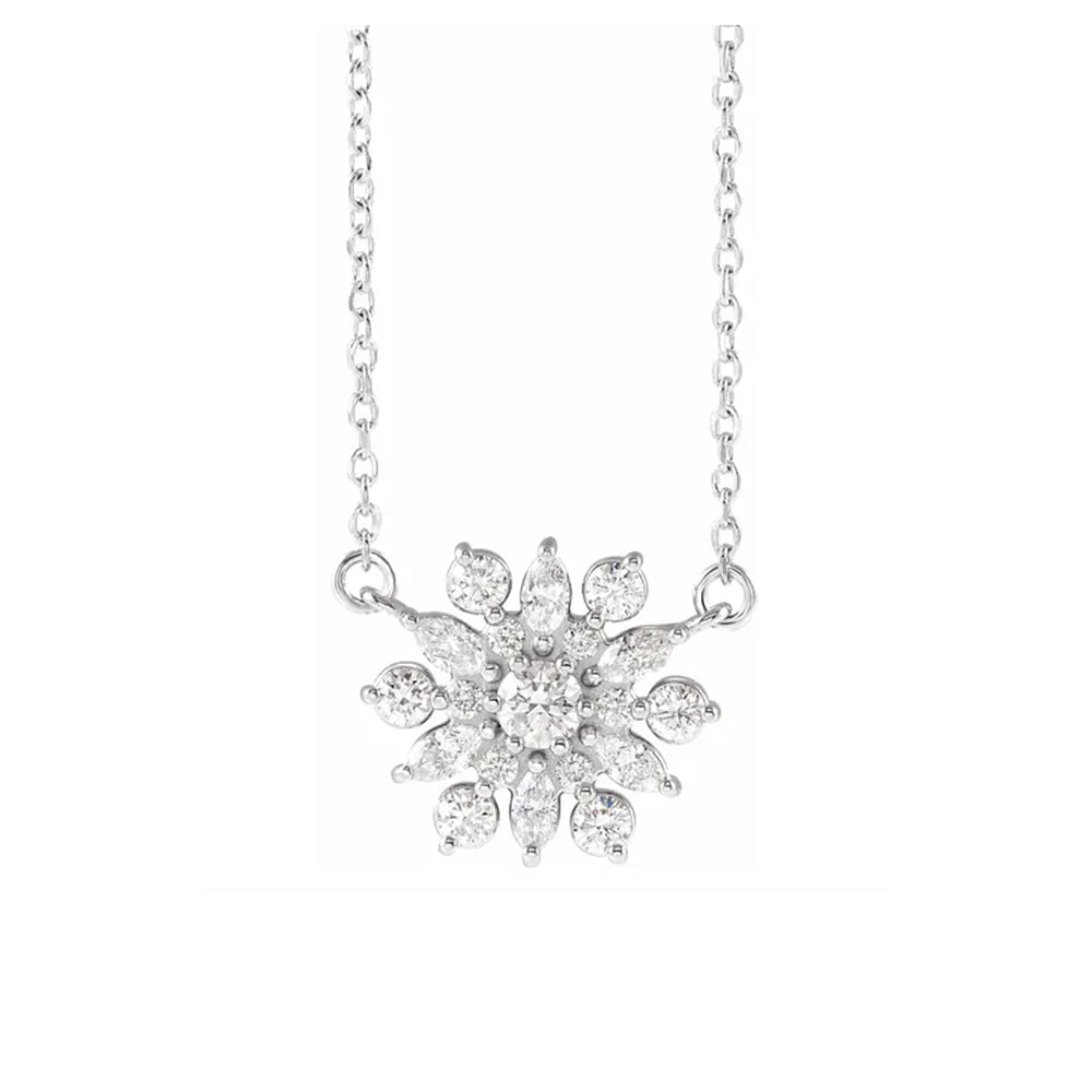 14K Vintage-Inspired Diamond Necklace - Michael E. Minden Diamond Jewelers