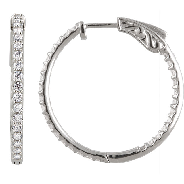 Inside-Out Diamond Hoops - Michael E. Minden Diamond Jewelers