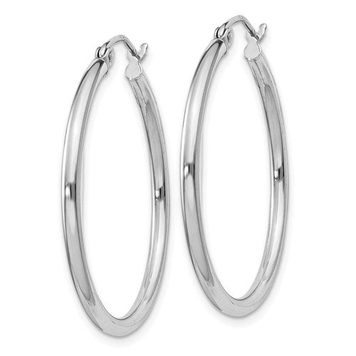 Classic Sterling Silver Hoops (2mm Thickness) - Michael E. Minden Diamond Jewelers