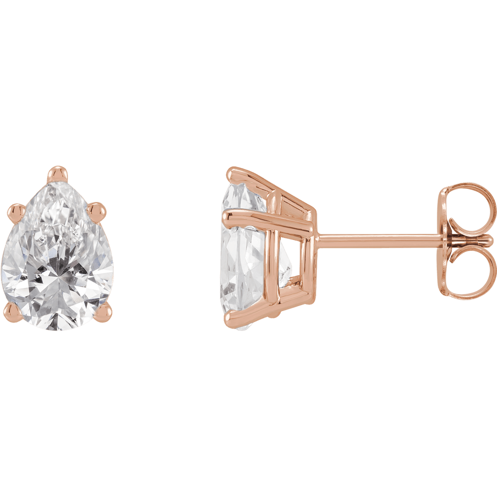 Pear Diamond Stud Earrings  - Lab Grown