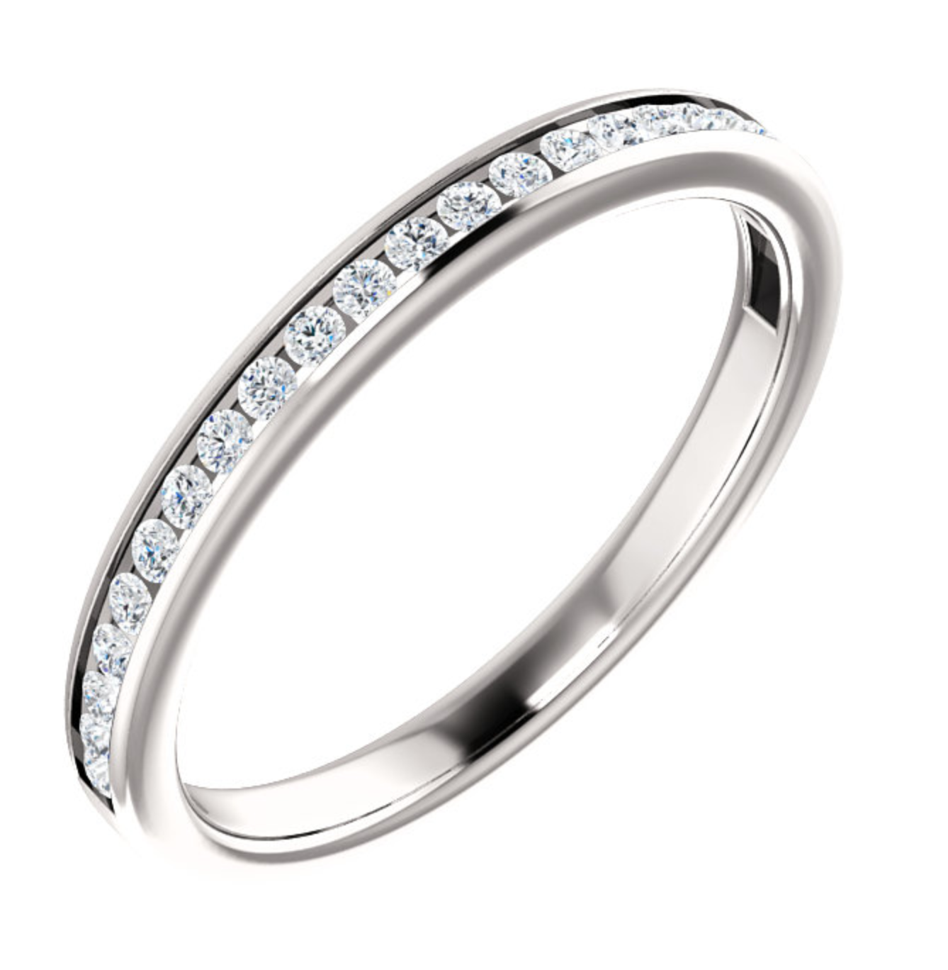 Classic Delicate Channel Set Wedding Ring - Michael E. Minden Diamond Jewelers