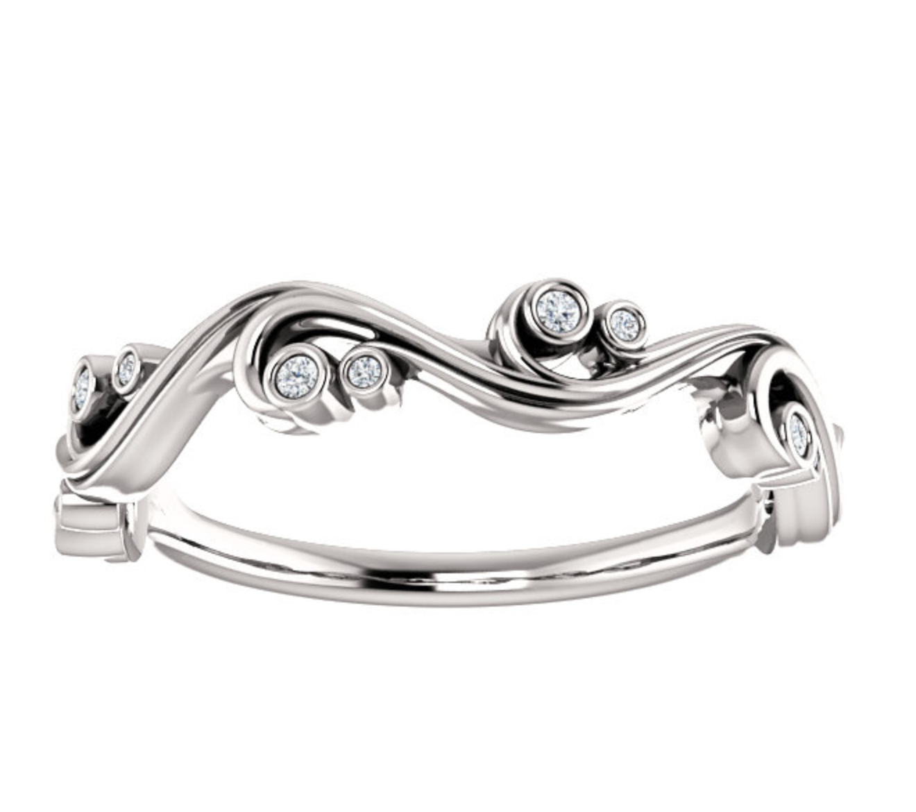 Sculptural-Inspired Wedding Ring - Michael E. Minden Diamond Jewelers
