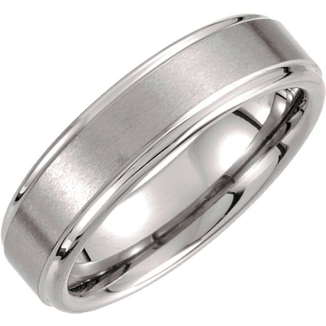 Tungsten Ridged 6mm Men's Wedding Ring - Michael E. Minden Diamond Jewelers