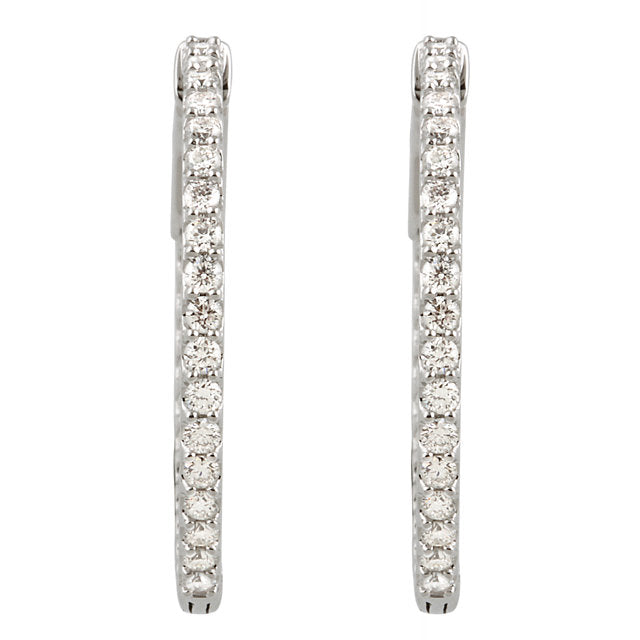 Inside-Out Diamond Hoops - Michael E. Minden Diamond Jewelers