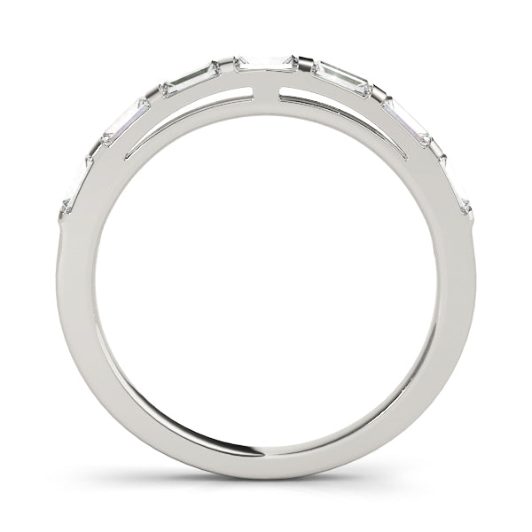 Bar-Set Baguette Diamond Wedding Ring - Michael E. Minden Diamond Jewelers
