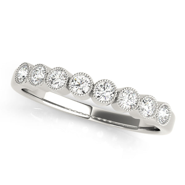 Milgrain Bezel-Set Wedding Ring - Michael E. Minden Diamond Jewelers