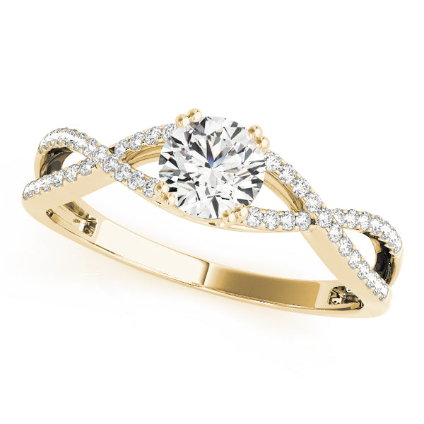 Round Twisted Set Engagement Ring - Michael E. Minden Diamond Jewelers