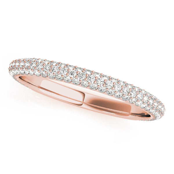 Classic Pave-Set Wedding Ring - Michael E. Minden Diamond Jewelers