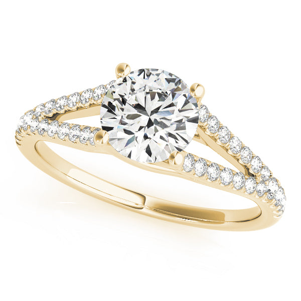 Classic Split Shank Engagement Ring - Michael E. Minden Diamond Jewelers
