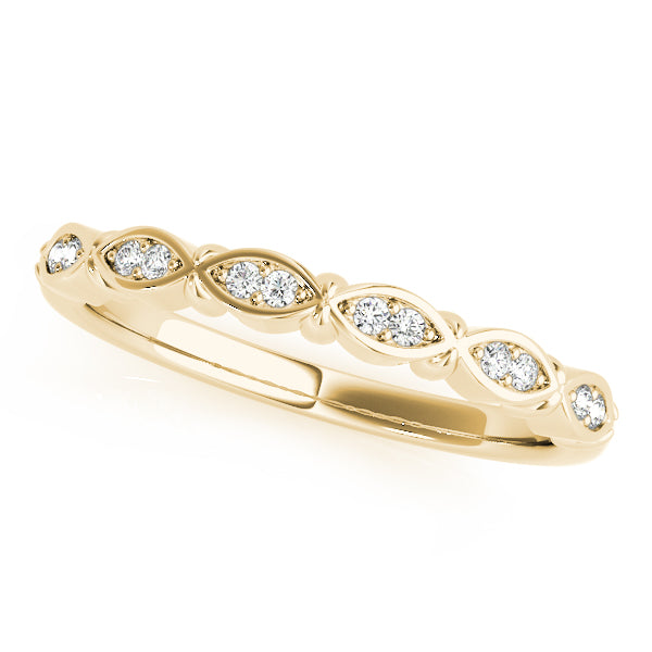 Alternating Design Wedding Ring - Michael E. Minden Diamond Jewelers