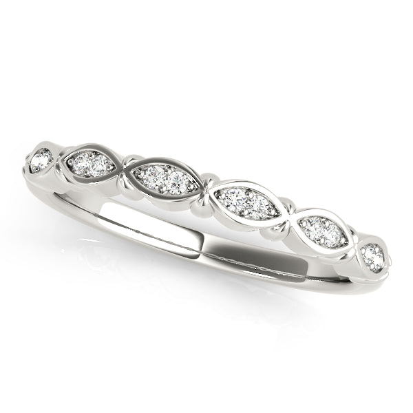 Alternating Design Wedding Ring - Michael E. Minden Diamond Jewelers