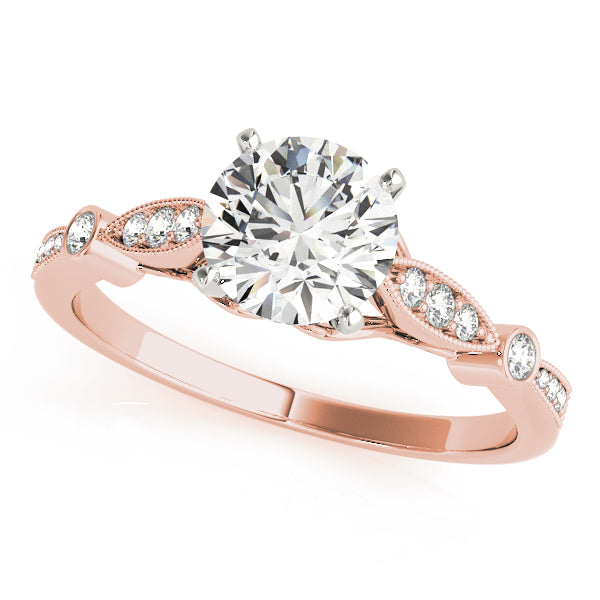 Accented Milgrain Engagement Ring - Michael E. Minden Diamond Jewelers