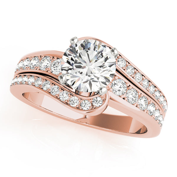 Round Double Row Wrap Engagement Ring - Michael E. Minden Diamond Jewelers