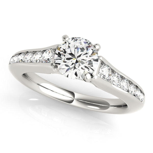 Round Channel Set Engagement Ring - Michael E. Minden Diamond Jewelers