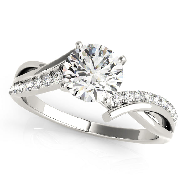 Round Cut Twisted Pass Engagement Ring - Michael E. Minden Diamond Jewelers