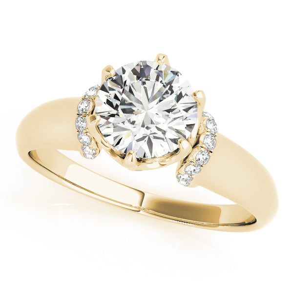 Round Cut Unique Set Engagement Ring - Michael E. Minden Diamond Jewelers