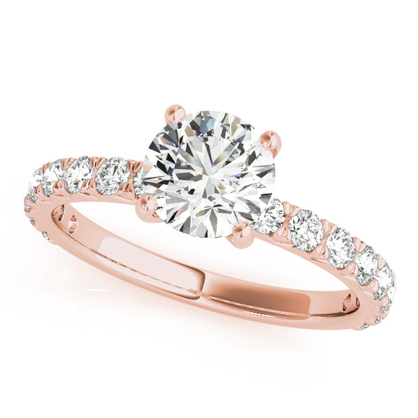 Round Classic Pave Engagement Ring - Michael E. Minden Diamond Jewelers