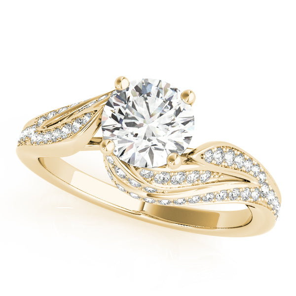 Round Swirl Set Engagement Ring - Michael E. Minden Diamond Jewelers