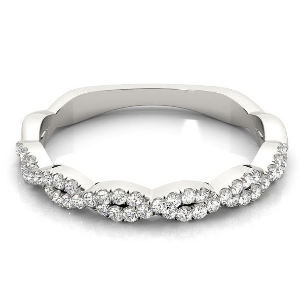 Twisted Diamond Wedding Ring - Michael E. Minden Diamond Jewelers