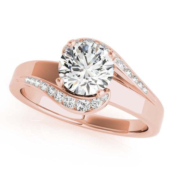 Round Wrapped Halo Engagement Ring - Michael E. Minden Diamond Jewelers
