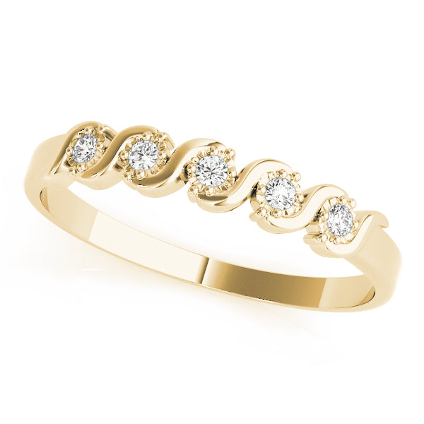 Swirl Milgrain Detail Wedding Ring - Michael E. Minden Diamond Jewelers
