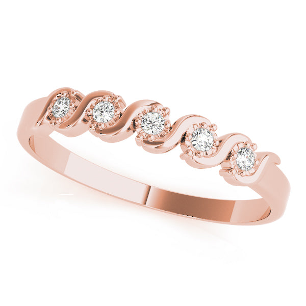 Swirl Milgrain Detail Wedding Ring - Michael E. Minden Diamond Jewelers