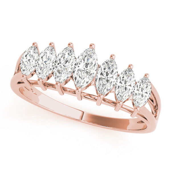 Multi-Marquise Split Shank Wedding Ring - Michael E. Minden Diamond Jewelers