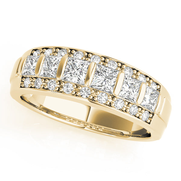 Princess Round Statement Wedding Ring - Michael E. Minden Diamond Jewelers